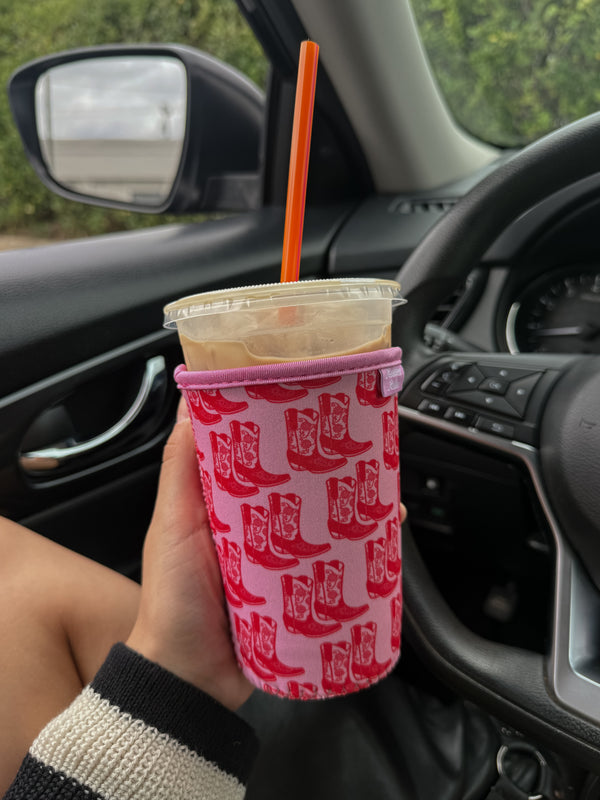 Cowboy Boots Iced Coffee Koozie