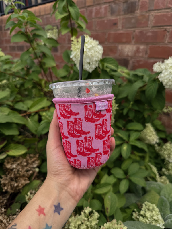 Cowboy Boots Iced Coffee Koozie